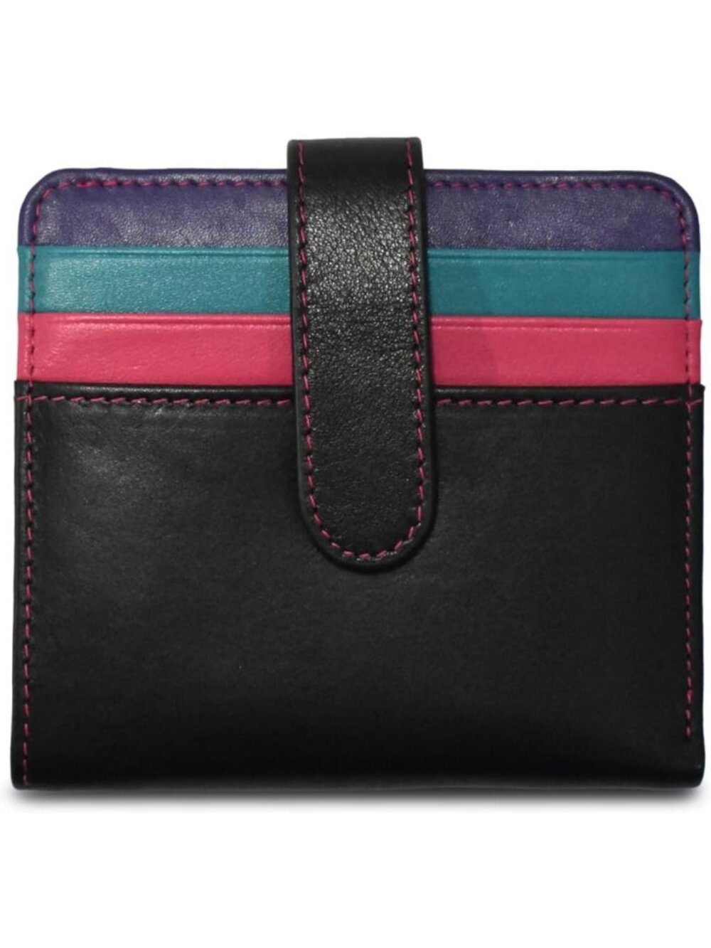Sleek Bi-Fold Credit Card Wallet for Men & Women - Stylish Black Design